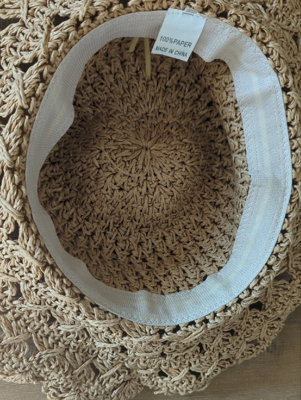 Natural Woven Wide-Brim Sun Hat